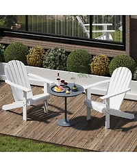 Acacia Wood Lounge Patio Adirondack Chair with Inclined Seat