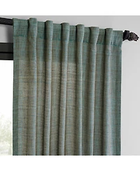 Raw Weave Linen Curtains (2 Panels) Window and Drapes, Rod Pocket Bedroom Curtains