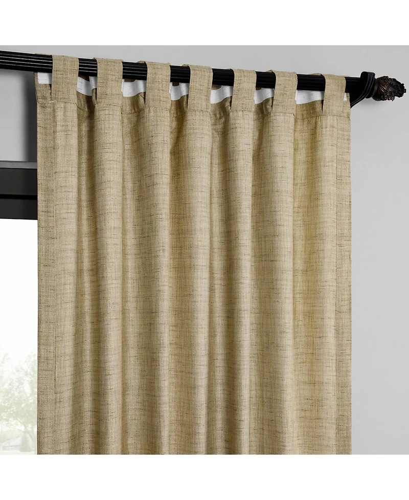 Raw Weave Linen Curtains (2 Panels) Window and Drapes, Rod Pocket Bedroom Curtains