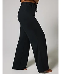 Lovall Women's Soft Touch Wide Leg Lounge Set