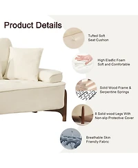 Streamdale Cozy Deep-Seated Sofa with Pillow (103")