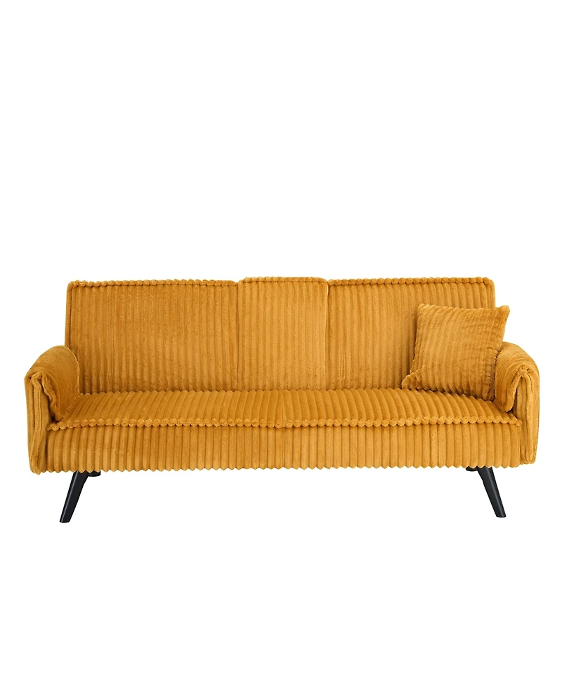 Streamdale Minimalist style, straight-line corduroy sofa suitable for sitting and lying in the living room and bedroom