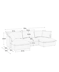 Streamdale U-Shaped Sectional with French Edges