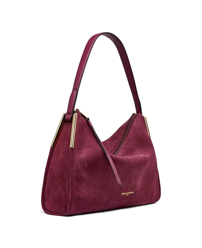 Karl Lagerfeld Paris Valerie Suede Hobo