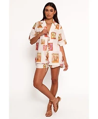 Petal and Pup Women's Aaliyah Tie Front Top