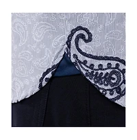 Luchiano Visconti Men's Blue and White Paisley shirt