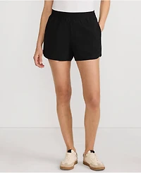 Lands' End Women's Active Woven 4" Shorts with Brief