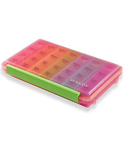 Sukuos Large Weekly Pill Organizer 7 Day (4 Times a Day)