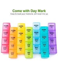 Sukuos Large Weekly Pill Organizer 7 Day (4 Times a Day)