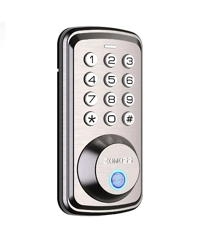 Zachvo Fingerprint Door Lock Keyless Deadbolt, Electric Door Locks with Keypads and Emergency Charging Port