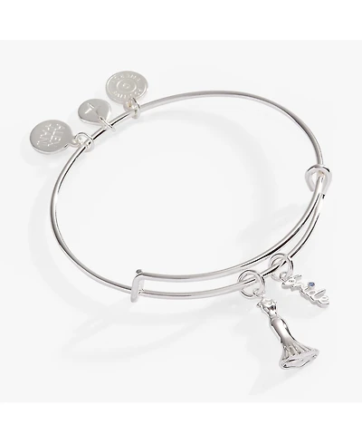 Bridal Gown Duo Charm Bangle Bracelet
