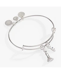 Bridal Gown Duo Charm Bangle Bracelet