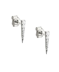 Spero London Long Pave Dagger Stud Earrings