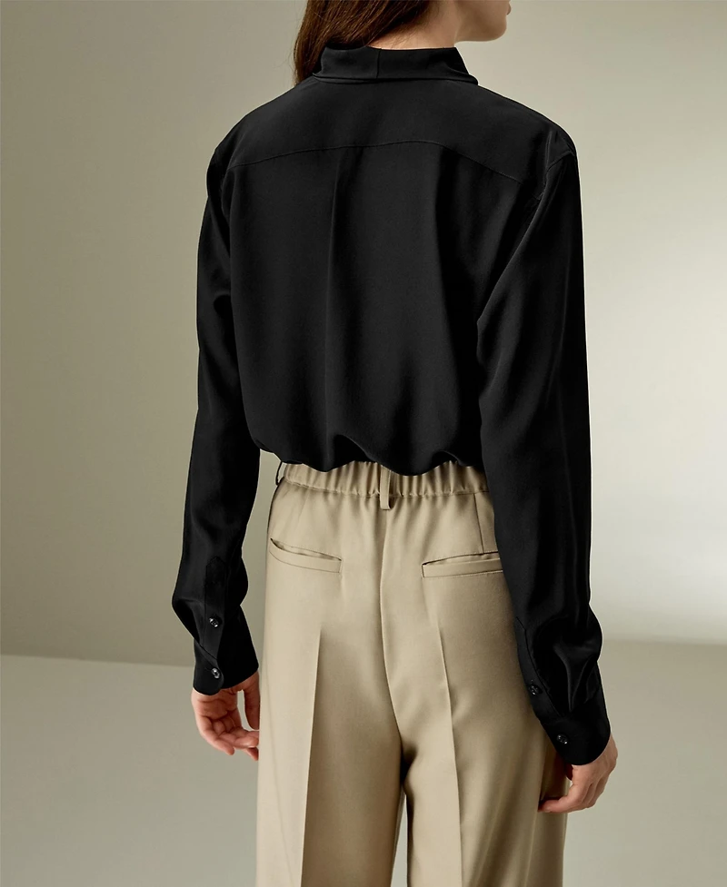 Lilysilk Women's Silk Bowtie Blouse