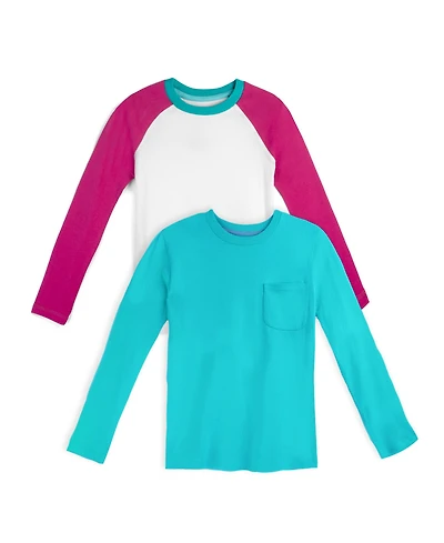 Mightly Toddler Fair Trade Organic Cotton Long Sleeve T-Shirts, 2-pack