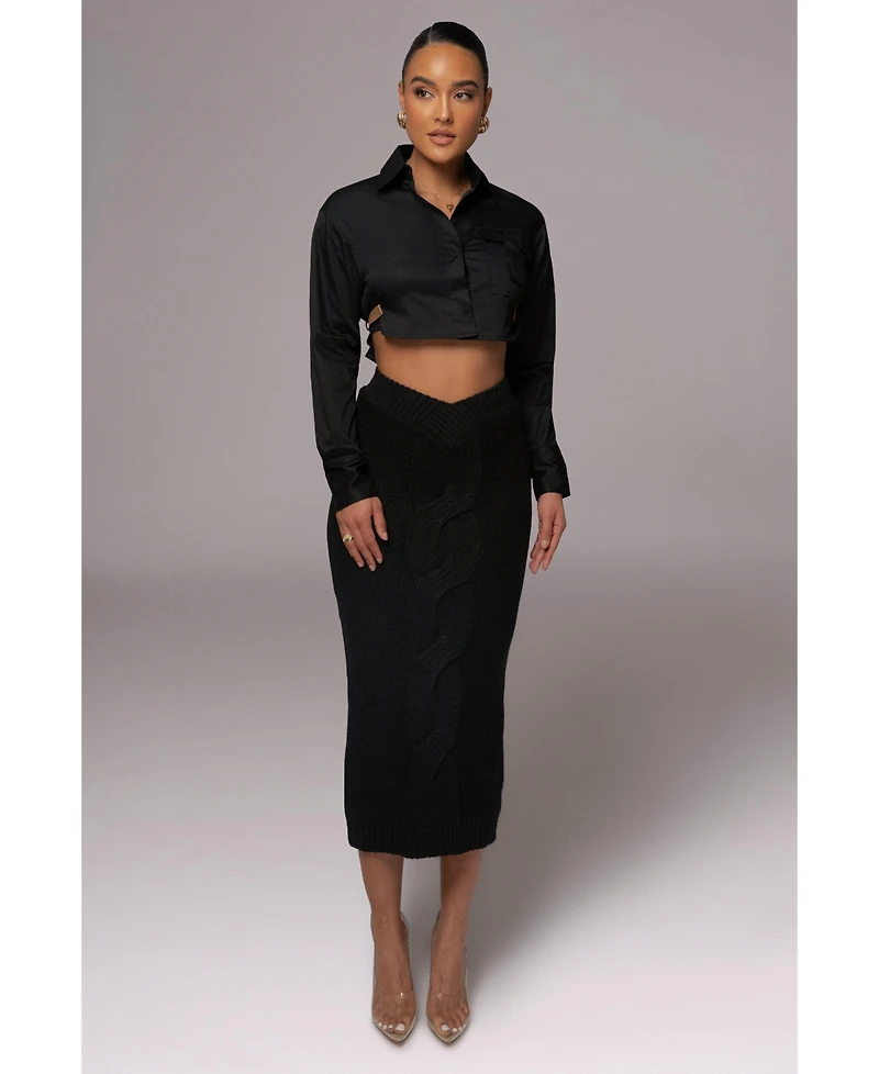 Jluxlabel Women's Merine Knit Midi Skirt