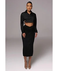 Jluxlabel Women's Merine Knit Midi Skirt