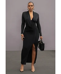 Jluxlabel Women's Hamptons Ribbed Slit Skirt