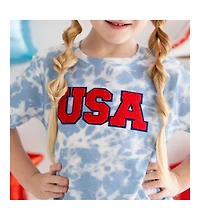 Sweet Wink Toddler Girls Usa Patch Short Sleeve T-Shirt
