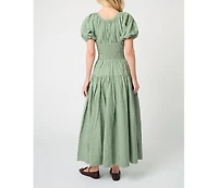 WeWoreWhat Women's Smocked Waist Midi Dress