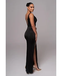 Jluxlabel Women's Cowl Neck Chain Dress