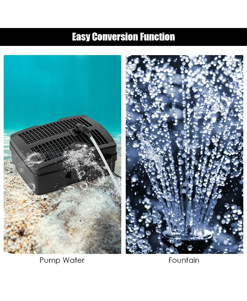 All-in-One 660 Gph Pond Filter Pump with Sterilizer and Fountain Jet
