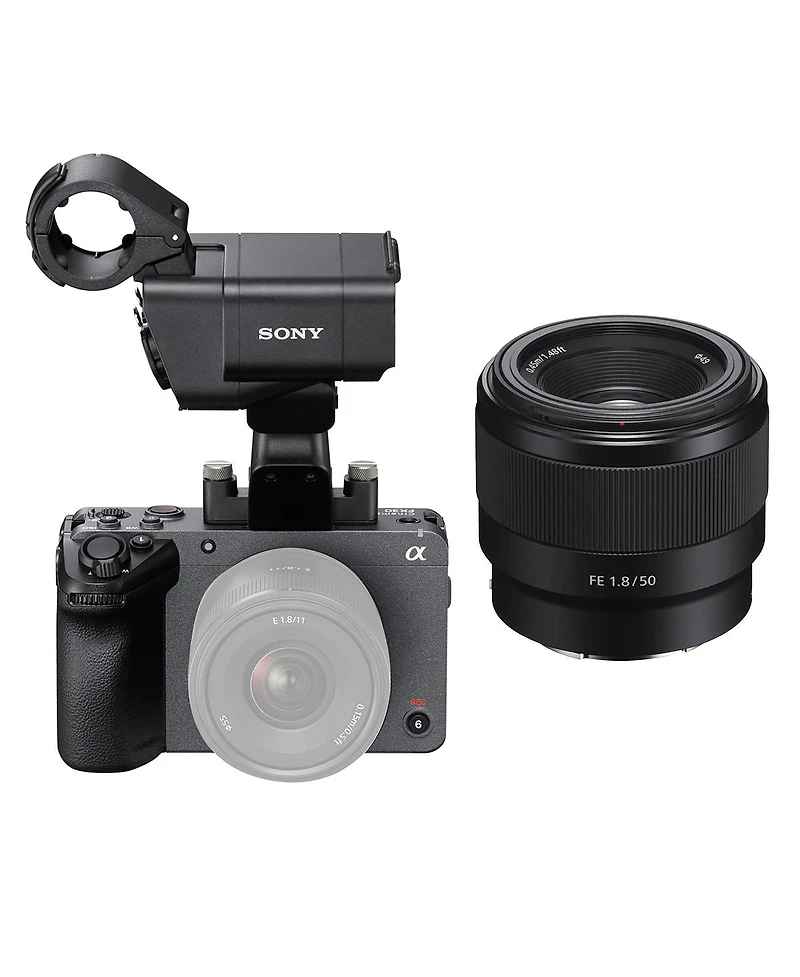 Sony FX30 Super 35 Cinema Line Camera with Xlr Handle Unit with Fe 50mm f/1.8 Lens for Sony E