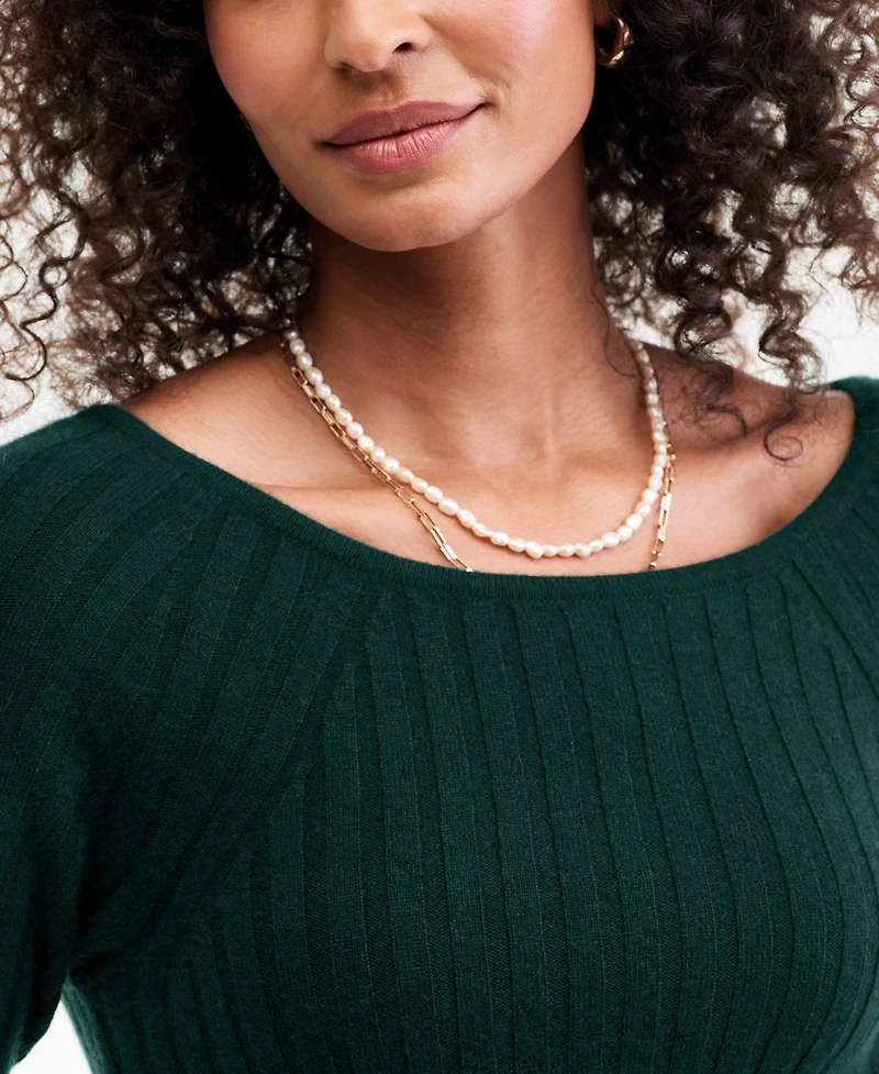 Charter Club Women's 100% Cashmere Ribbed Midi Sweater Dress, Macy's Exclusive