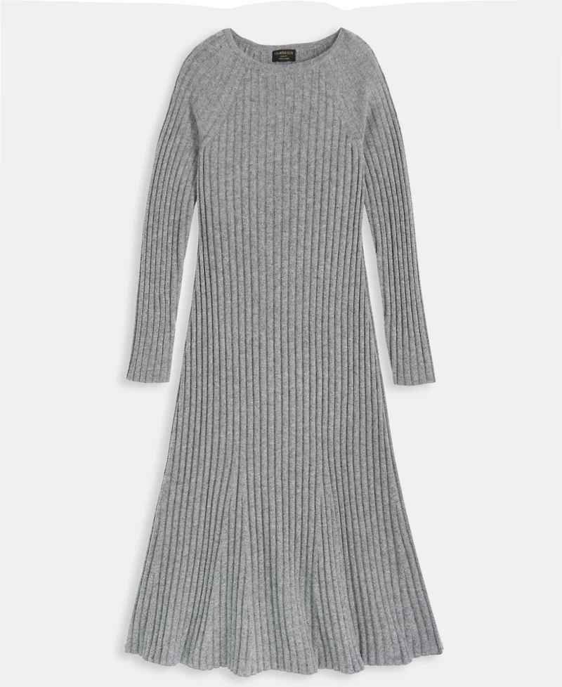 Charter Club Women's 100% Cashmere Ribbed Midi Sweater Dress, Macy's Exclusive