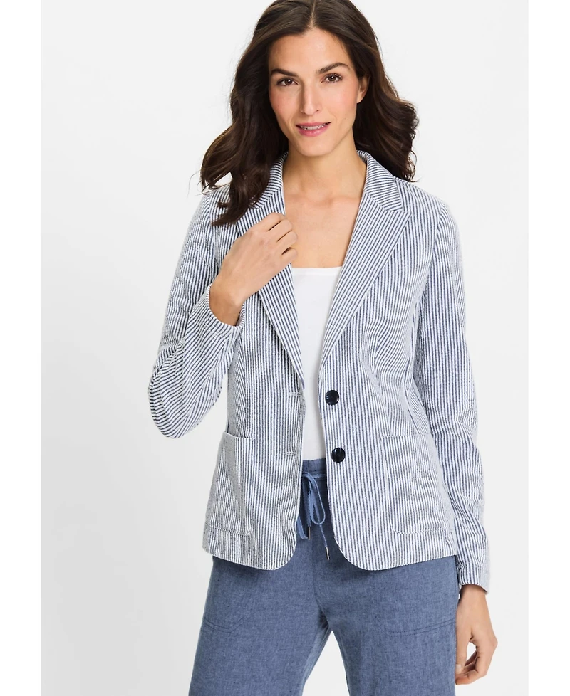 Olsen Women's Seersucker Blazer