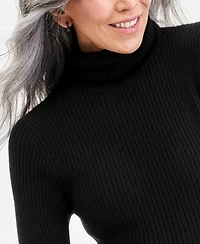 Charter Club Women's 100% Cashmere Turtleneck Midi Sweater Dress, Macy's Exclusive