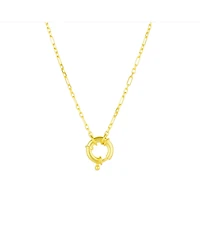 Spero London Large Lock Sterling Silver Chain Necklace