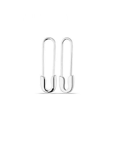 Spero London Sterling Silver Safety Pin Earring