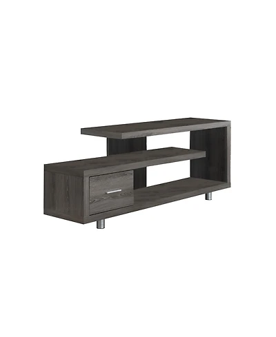 Wood Tv Stand with Open Shelving for Flat Screen TVs and Media Equipment