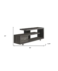 Wood Tv Stand with Open Shelving for Flat Screen TVs and Media Equipment