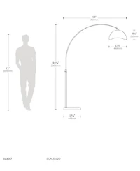 Nova of California 92" Metal Luna Bella Arc Floor Lamp