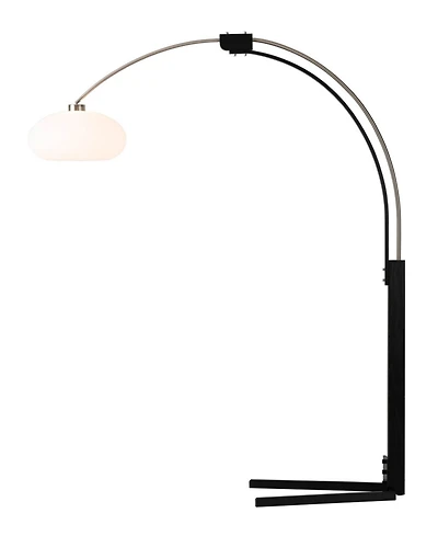Nova of California 84" Wood Morelli Lucite Arc Floor Lamp