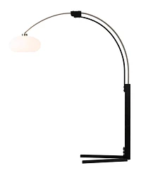 Nova of California 84" Wood Morelli Lucite Arc Floor Lamp