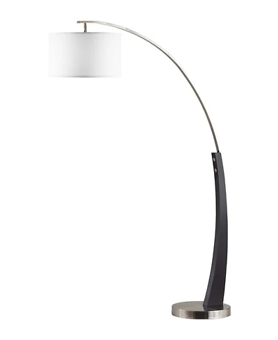 Nova of California 72" Wood Plimpton 1 Light Arc Floor Lamp