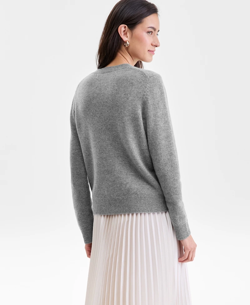 Charter Club Women's 100% Cashmere Le Vibe Chunky Crewneck Sweater, Macy's Exclusive