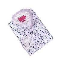 Elie Balleh Little Boys White Slim Fit Dress Button-Down Shirt
