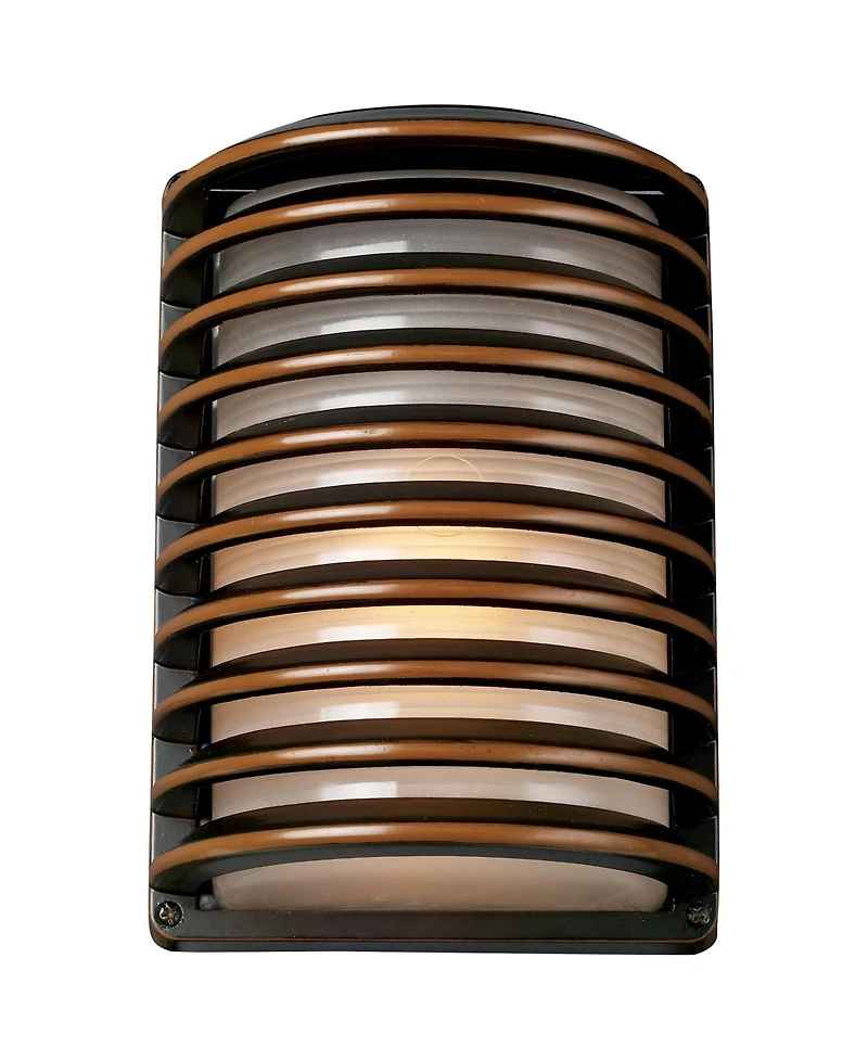 John Timberland Modern Industrial Outdoor Wall Lights Fixtures Set of 2 Rubbed Bronze 10" Frosted Glass for Exterior House Porch