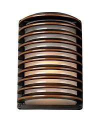 John Timberland Modern Industrial Outdoor Wall Lights Fixtures Set of 2 Rubbed Bronze 10" Frosted Glass for Exterior House Porch
