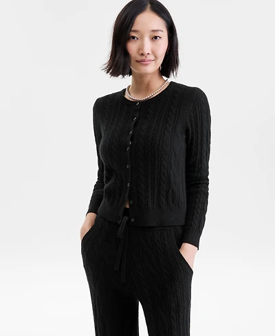 Charter Club Women's 100% Cashmere Cable-Knit Cardigan Sweater, Macy's Exclusive