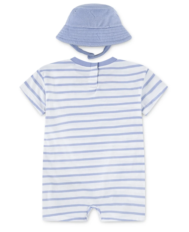 Nike Baby Boys Short Sleeve Romper with Bucket Hat