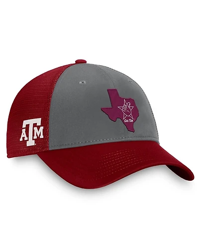 Top of the World Men's Gray/Maroon Texas A&M Aggies Origin Trucker Adjustable Hat