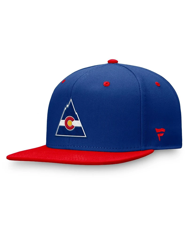 Fanatics Men's Blue/Red Co Rockies Heritage Retro Fitted Hat