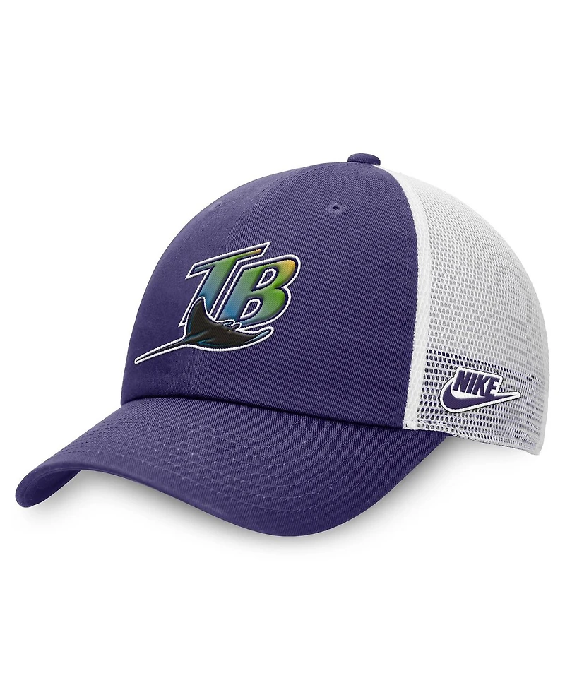 Nike Men's Purple/White Tampa Bay Rays Rise Adjustable Trucker Hat