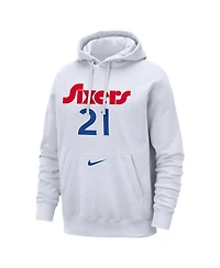 Nike Men's Joel Embiid White Philadelphia 76ers 2024/25 City Edition Name Number Pullover Hoodie