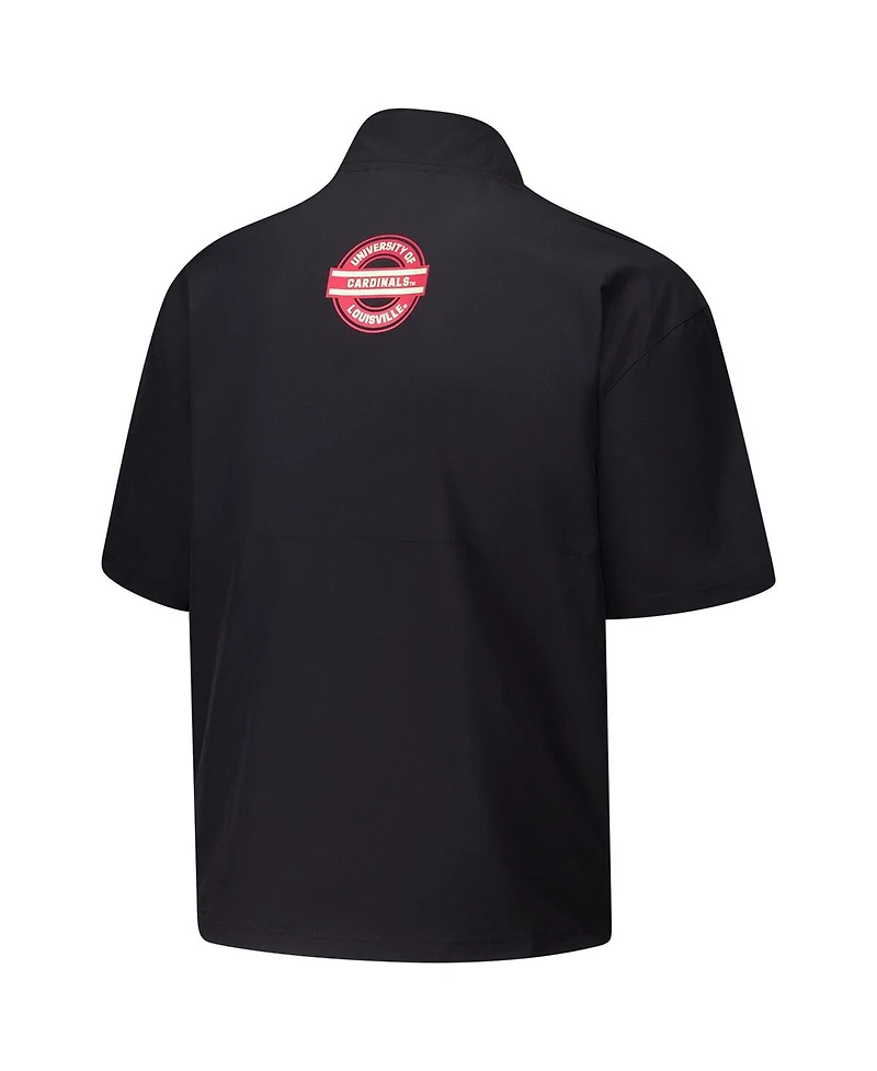 Adidas Men's Black Louisville Cardinals 2024 Half-Zip Short Sleeve Training Jacket
